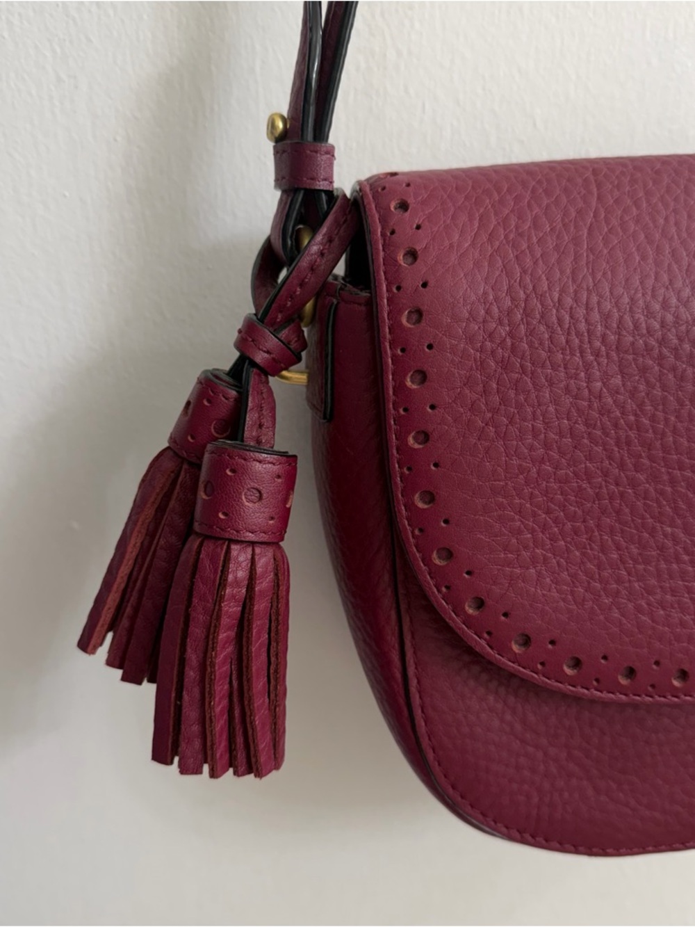 Kate Spade ♠️ Raspberry Tassel Purse - Picture 6 of 11